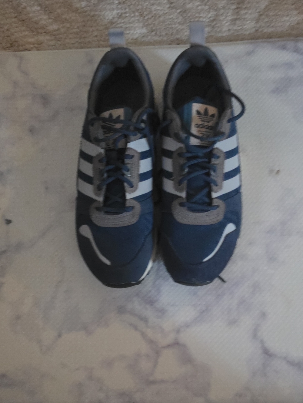 adidas Navy and White Retro Runner Sneakers